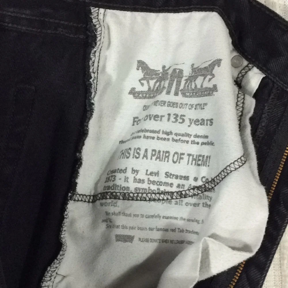 Levi’s 505 High Rise Black Straight Leg JeanW36L36